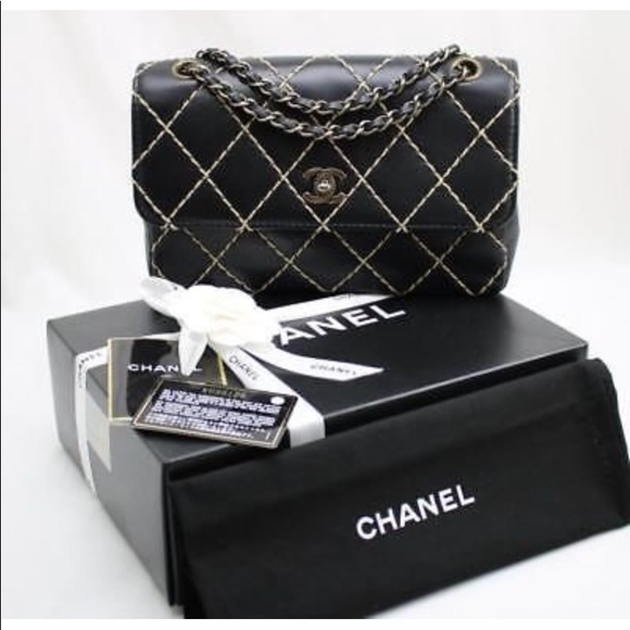 CHANEL Handbags - CHANEL CALF SKIN Wild stitch flap bag 💝